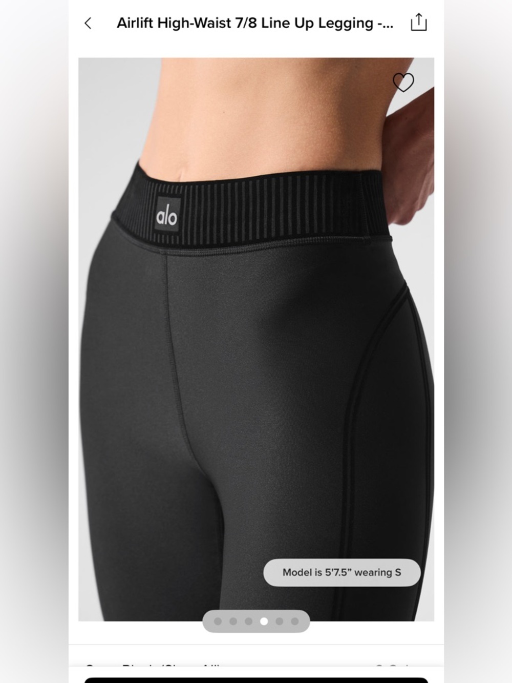 ALO airlift high waisted 7/8 line up leggings - Picture 3 of 8